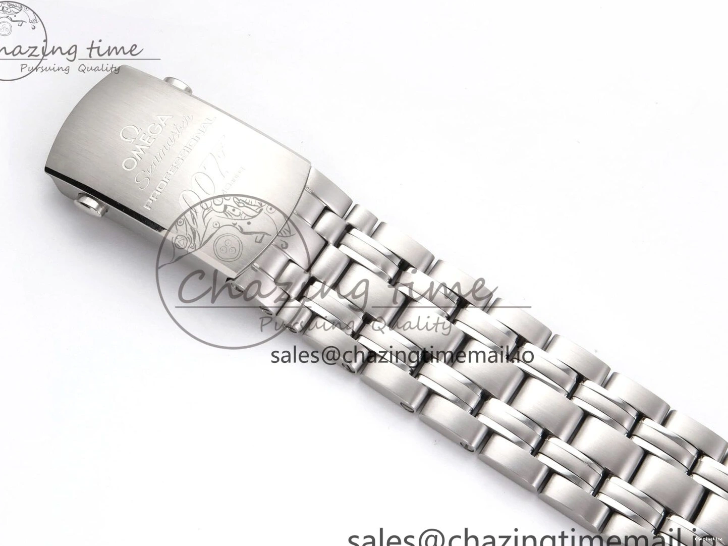 0409 HighQuality Seamaster Diver 300M OMF 1:1 Best Edition Blue Red Ceramic White Dial on SS Bracelet A 7705